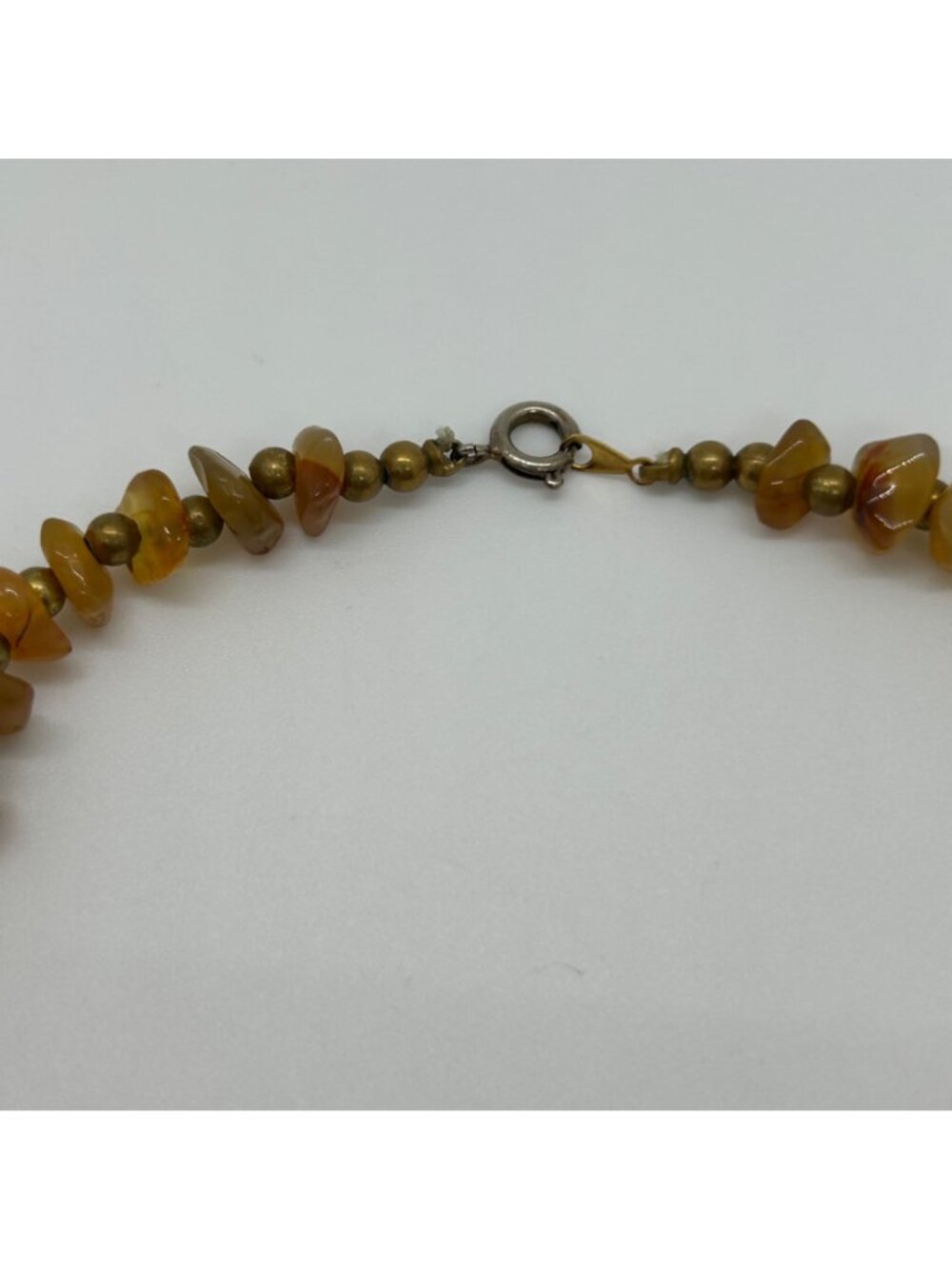 Vintage Amber Nugget Necklace Graduated Honey Chips Gemstone Boho Statement - Picture 6 of 16